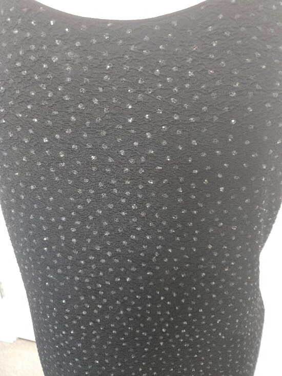 SPARKLING BLACK MINI DRESS BY WARREN PETITES - Picture 4 of 6